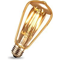 Vintage Edison Bombilla E27- Samione Retro Edison LED Bombilla Blanco Cálido Decorativa Bombilla de Incandescente…